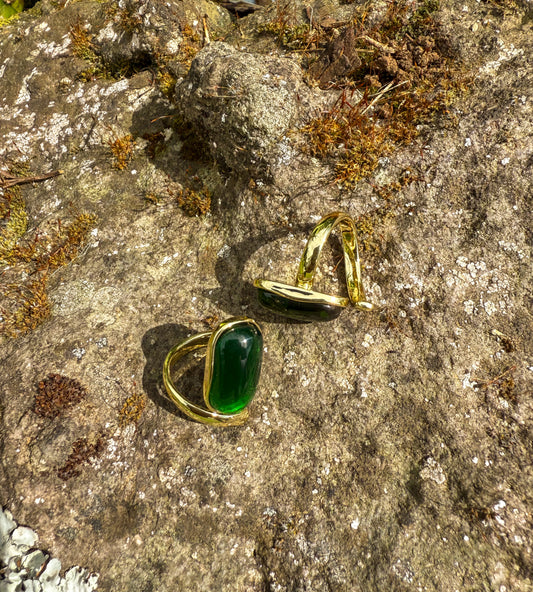 Gold Plated Copper Greenstone Ring